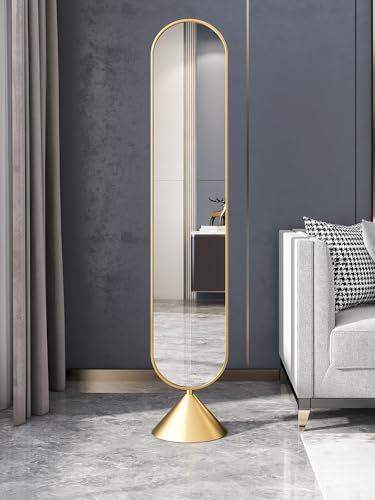 Decorative Mirror Full-Length Floor-to-Ceiling Bedroom Home Living Room Vertical Small Apartment Fitting Dressing for Living Room(Black,170cm)