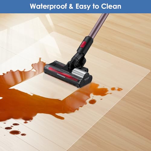 Vicwe Clear Runner Rug for Hallway, 2'x7' No Slip Waterproof Kitchen Standing Floor Mat, Vinyl Indoor Outdoor Entryway Runner Rug for Laundry, Living Room