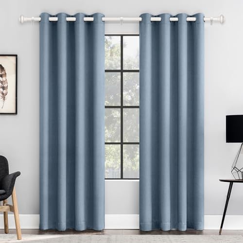 SIMEWIN White Curtain Rods for Windows 28 to 48 Inches Adjustable Decorative 1 Inch Diameter Single Window Curtain Rod Set with Classic Finials, White Finishing