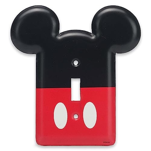 Disney Mickey Mouse Metal Light Switch Plate - Mickey Mouse Switch Plate Decoration for Kids' Bedroom, Play Room or Movie Room