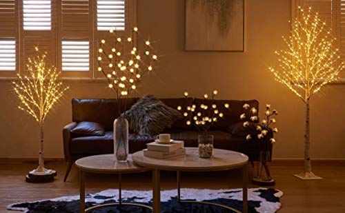 LITBLOOM Lighted Birch Twig Tree with Fairy Lights 4FT 200 LED Lights for Indoor Outdoor Home Christmas Holiday Decoration