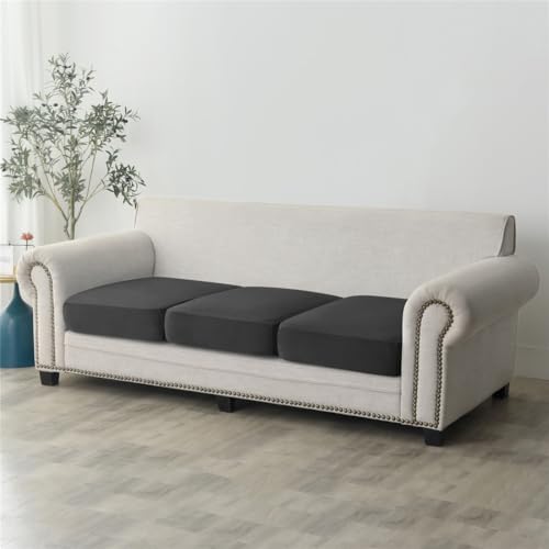 Stretch Velvet Plush Cushion Cover Reversible Cushion Protector Slipcovers Sofa Cushion Protector Covers