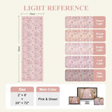 2x6 Runner Rug, Washable Vintage Floral Kitchen Rug, Pink