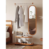 FKEE55UED Floor Full-Length Multifunctional Floor-Standing Mirror and Coat Rack for Bedroom Mirror