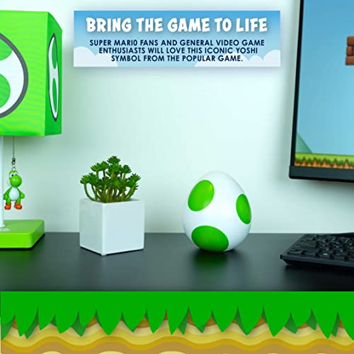 Paladone Super Mario Yoshi Egg Light – Mini LED Desk Lamp, USB Powered, Gaming Room Decor, Official Nintendo Merchandise