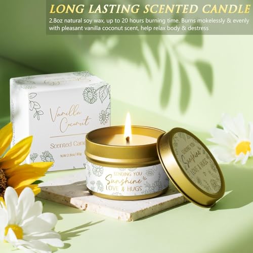Birthday Gifts for Women Self Care Get Well Soon Gift Baskets, Spa Care Package Thinking of You Gift Set, Sympathy Inspirational Christmas Sunflower Gifts for Women Her Mom Friend Sister Wife Teacher