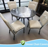 Dining Chair Covers, Waterproof Kitchen Chair Protectors,Clear Plastic Seat Chair Protector,Keep Your Chair Away from Water Dust Stain and Pet Claws W/21 x D/18(Fits 16-23",4 Pack)