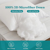 Oubonun 12x20 Outdoor Pillow Inserts (Pack of 2) - Square Waterproof Throw Pillow - Decorative Throw Pillows Insert for Couch Sofa Bed Patio Furniture - White Pillows