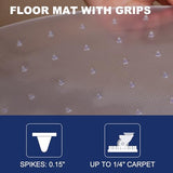 SALLOUS Plastic Runner Mat for Hallway, 3' x 10' Runner Rug for Carpet, Waterproof Vinyl Floor Mat for Carpeted Floors, Slip Resistant with Grips, Carpet Protector for Home, Clear