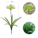 8 Bundles Artificial Flowers Plants for Outdoor Planters | 18.9 in Green Large Fake Flowers | Spring Summer Look Real Plasic Faux Plant for Front Porch Pathway Garden Patio (Green)