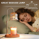 Candle Warmer Lamp with Timer: Adjustable Dimmable Height Adjustable Warming - Flower Shape W – lifestyle view