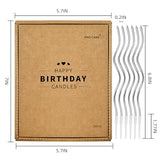 PHD CAKE 24-Count Silver Spiral Long Thin Birthday Candles, Cake Candles, Birthday Parties, Wedding Decorations, Party Candles