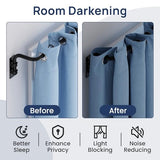 ENJOYBASICS Blackout Curtain rod for windows 48 to 84, Wrap Around Curtain Rods for Bedroom, Living Room, Adjustable from 30 to 86 Inches, Matte Black
