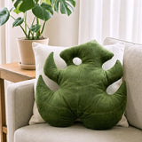 Green Philosophy Co. Monstera Leaf™ Pillow - Mossy Earth - Large Soft Plant-Shaped Plush Cushion for Couch, Bed, or Reading Nook - Cute & Unique Nature-Inspired Decor Throw Pillow