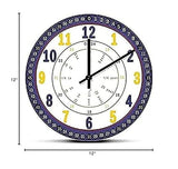 Kitchen Clocks Wall Learning Time for Kids Quiet Learning Clock Modern Wall Clock Simple Design Clocks for Kids Rooms Hor Clock