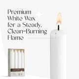 Leor & Lair 6 Inch Short Taper Candles – Pack of 8 White Candlesticks – Unscented Short Candle Sticks with Cotton Wick – 5 Hour Burn Small Taper Candles for Christmas, Weddings, Dinner