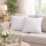 16 x 16 Inch Throw Pillow Inserts, Set of 4, Square Polyester-Filled Pillow Forms for Decorative Covers, White