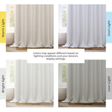 HPD Half Price Drapes - Faux Linen Curtains for Living Room (1 Panel) - 50W X 84L - Textured Room Darkening Curtains for Bedroom 84 Inches Long - Drapes for Home Decor, Birch Taupe
