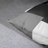 Emvency Set of 2 Grey Geometric Throw Pillow Cover Black Gray White Painting Abstract Checkered Design Decorative Pillow Case Modern Home Decor Standard Square 18x18 Inch Cushion Pillowcase
