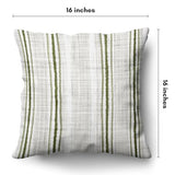 Americanflat 16x16 Throw Pillow with Sewn-in Insert - All-in-One Decorative Pillows - No Cover Needed - Soft and Durable Cushion for Bed or Sofa - Polyester - Green and White