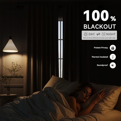 100% Blackout Olive Green Linen Curtains 84 Inch Length for Bedroom Black Out Light Blocking Curtain Thermal Insulated Room Darkening Window Drapes for Living Room Nursery 2 Panels Set 52x84 7ft