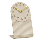 La Crosse Clock 437-3015SW Grooves Quartz Analog Tabletop Clock - Soft White