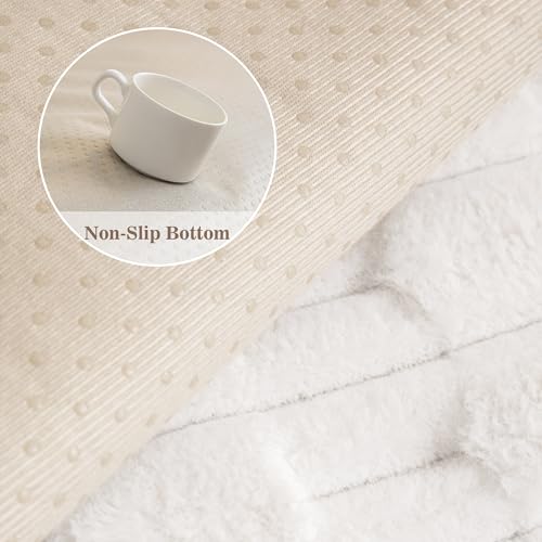 MYSKY HOME 100% Waterproof Couch Cover for Dogs, Plush Pet Couch Covers for Sofa Washable, Couch Covers for 3 Cushion Sofa Pet Friendly, Non-Slip Durable Sofa Cover Slipcover Protector, Cream, 35"x83"