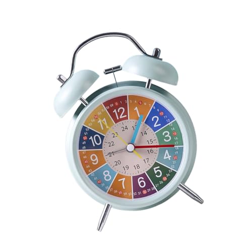 Classical Loud Alarm Clock with Double Belled Pattern with Backlight for Hard of Hearing in Stylish Matte