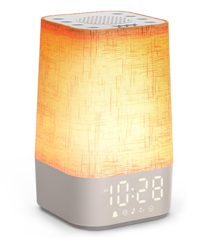 Sound Machine White Noise Machine with 30 Soothing Sounds, Sleep Timer, Dimmable Bedside Lamp Night Light Clock, Sunrise Alarm Clock Wake Up Light for Bedrooms, Baby, Kids, Adults, Heavy Sleepers