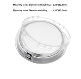 ShoppeWatch Mini Clock Insert 1 7/16" (35mm) Quartz Movement | Miniature Clock Face Insert | Small Round Fit Up White Face Silver Tone Bezel Roman Numerals CK097SL