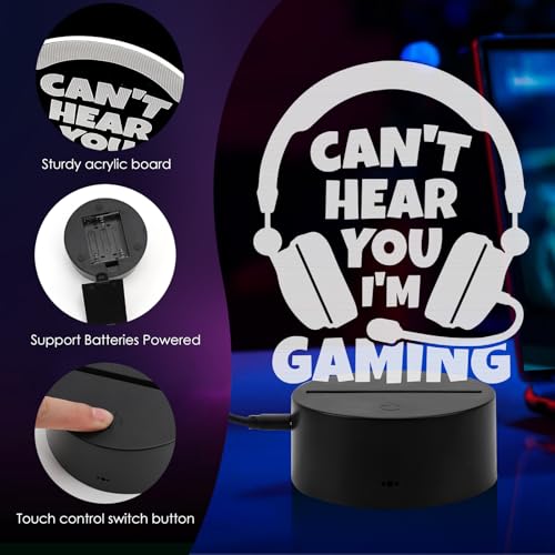 Fathers Day Dad Son Gifts for Teen Boys Girls Year Old Teenager Gifts Him Boyfriend Husband Birthday Gamer Gift Son Brother LED Light Up Acrylic Gaming Lamp Christmas Stocking Stuffers Easter Basket
