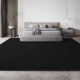 Large Modern Area Rugs for Living Room Bedroom, 6x9 Feet Black