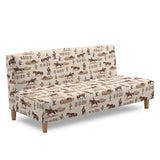 Cowboy Horse Armless Futon Cover Elastic Couch Cushion Cover Removable Futon Sofa Bed Slipcover Adjustable Furniture Protector for Home Living Room Decorations