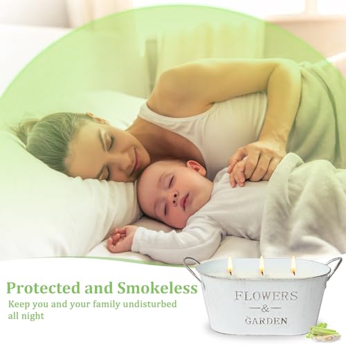 Citronella Candles Outdoor, 30oz Large Citronella Candles for Patio Yard Home, 3-Wick Natural Soy Wax Lemongrass Scented Candle, 150 Hours Long Lasting Burning Candle for Garden Balcony Camping