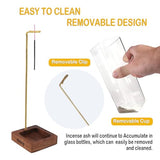 Incense Holder for Sticks, Handmade Upside-Down Incense Burner, Wooden Ripple Incense Tray, for Meditation Yoga Spa Room Decor