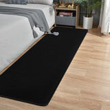 Runner Rug for Hallway, 2x8 Black Washable Non Slip Runner Rug