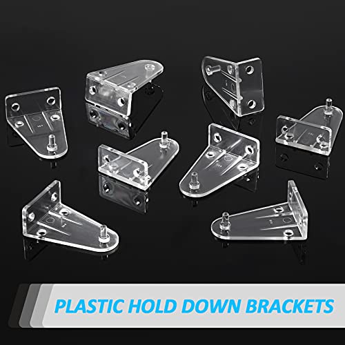 Maitys Blinds Hold Down Brackets Clear Plastic Blind Brackets Hold Replacements for 2 Inch Horizontal Blind Shades Windows Doors(4 Pieces)