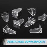 Maitys Blinds Hold Down Brackets Clear Plastic Blind Brackets Hold Replacements for 2 Inch Horizontal Blind Shades Windows Doors(4 Pieces)