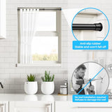 AIZESI 2PCS Tension Rods 17 to 28 inch, Black Tension Rods Adjustable Spring Tension Window Rods Short Tension Rod Expandable Pressure Rod for Shoe Rack Hanger Curtain Rod Closet Rods