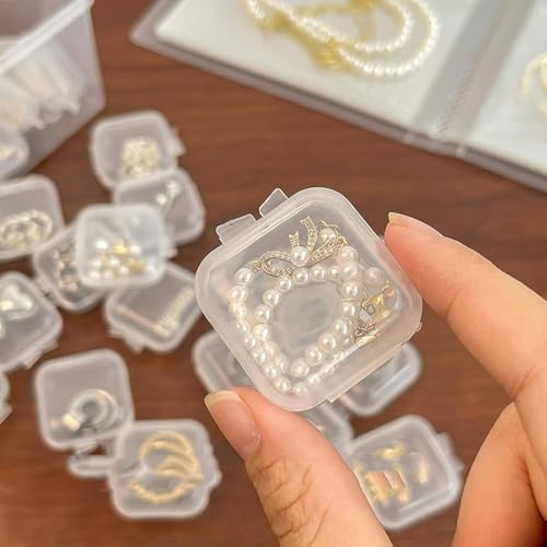 30Pcs Small Transparent Jewelry Storage Cases Travel Jewelry Organizer Boxes Organizer for Necklace Bracelet Ring Holder Cases