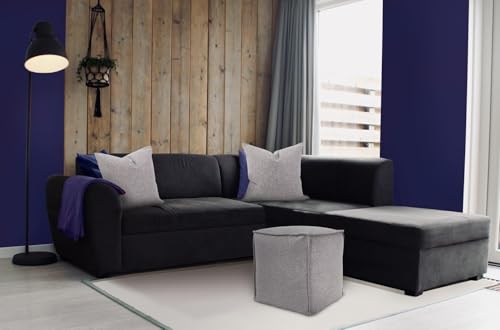 Howard Elliott Collection Square Pouf Panama Stone
