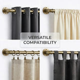 Aged Brass Industrial Curtain Rod for Windows 18 to 88 Inches,1 Inch Adjustable Drapery Pole,Heavy Duty Outdoor/Indoor Modern Curtain Rods,Easy Installation(Aged Brass 18"-88")