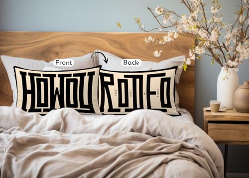 Howdy Pillow Cover 12x20, Western Southwestern Throw Pillows Cover for Cowgirl Cowboy Room Bedroom College Dorm Decor, Western Decor for Home