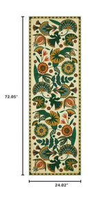 Joydeco Egypt Floral Washable 2x6 Rug Runners for Hallways Entryway Kitchen