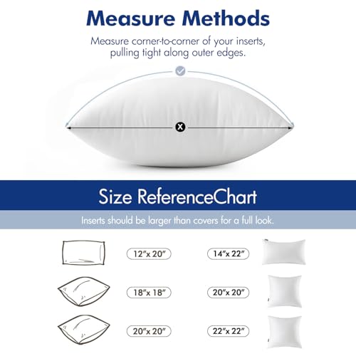 MIULEE Pillow Insert 12x20 Inch, Decorative Rectangle Throw Pillow Insert, Premium Fluffy Pillow Forms Stuffer for Sofa Couch Living Room
