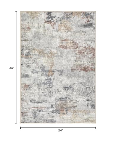 2x3 Small Area Rug Washable Entryway Rugs Abstract Carpet