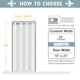 ChrisDowa Blackout Door Curtains for Doorway Privacy, Grommet Closet Curtains for Bedroom Closet Door, Thermal Insulated Temporary Doorway Cover Room Divider Drapes (1 Panel, Dark Grey, 34 x 80 Inch)