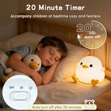 Duck Night Light, Cute DoDo Duck Lamp, Squishy Silicone Dimmable Bedside Light for Baby Nursery with Timer, Rechargeable Touch Nightlight for Boys Girls Room Decor, Birthday Gift for Kids