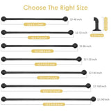 Industrial Adjustable Blackout Curtain Rod 72-144 Inch - Heavy Duty Wrap Around Rod for Windows, Indoor/Outdoor Room Divider Drapery