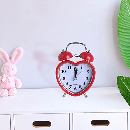 Heart Shape Alarm Clock No Ticking Light For Time Clocks